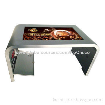 Advertising table digital photo frame loop video, i3 computer full HD advertisement display